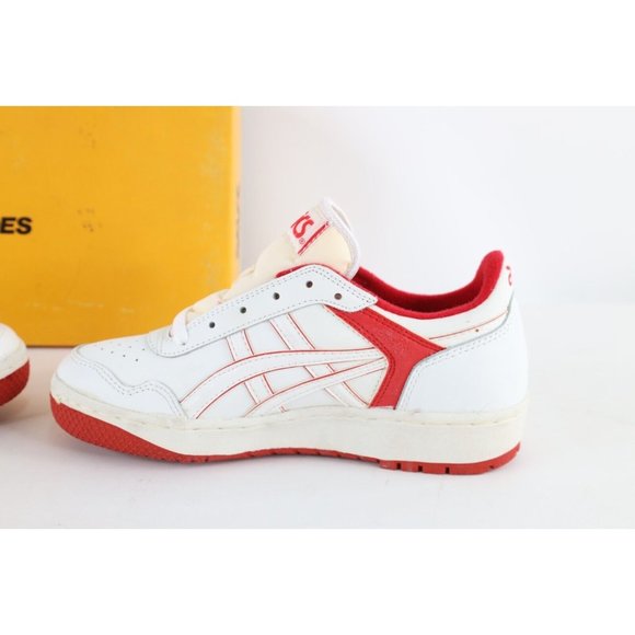 NOS Vintage 90s Asics Mens Size 6 Spell Out Outrage Lo Sneakers Shoes White Red main image 10